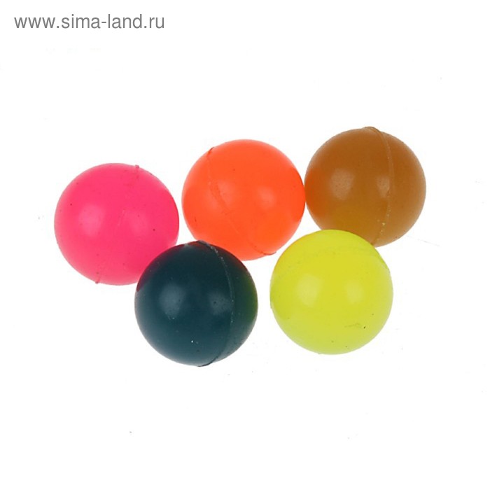 Мяч каучуковый, набор 100 шт., матовый, цвета МИКС - Фото 1