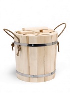 Запарник - ведро для бани и сауны, 9 л, липа, пластиковая вставка, с крышкой, «Добропаровъ» - Фото 5