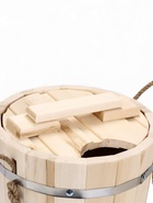 Запарник - ведро для бани и сауны, 9 л, липа, пластиковая вставка, с крышкой, «Добропаровъ» - Фото 7