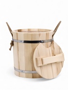 Запарник - ведро для бани и сауны, 9 л, липа, пластиковая вставка, с крышкой, «Добропаровъ» - Фото 8