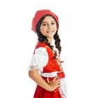 Карнавальный костюм «Красная шапочка», платье, шапочка, р. 28, рост 110 см - Фото 2