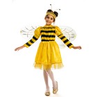 Карнавальный костюм "Пчёлка", платье, крылья, повязка, р-р 30, рост 122 см, 5-7 лет - Фото 1