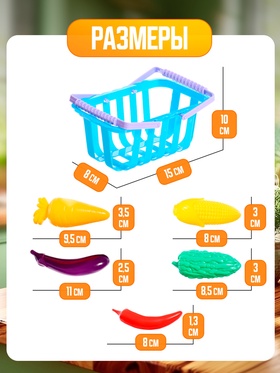 Игрушечная продуктовая корзина «Магазинчик»