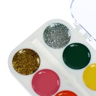 Акварель 10 цветов + 2 цвета с блёстками (золото, серебро), GASPAR, карамельная, без кисти - Фото 4