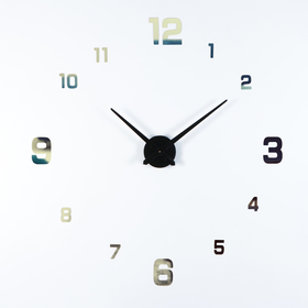 Часы-наклейка, серия: DIY, 'Паоли', плавный ход, d-120 см, 1 АА, золотистые