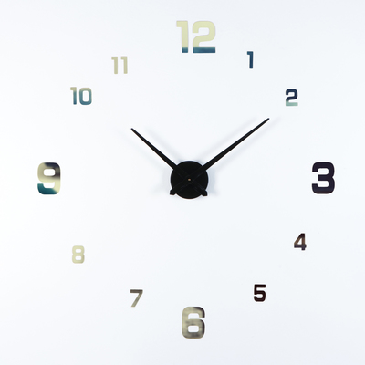 Часы-наклейка, серия: DIY, "Паоли", плавный ход, d-120 см, 1 АА, золотистые