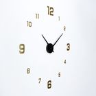 Часы-наклейка, серия: DIY, "Паоли", плавный ход, d-120 см, 1 АА, золотистые - Фото 4