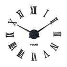 Часы-наклейка, серия: DIY, "Лорье", плавный ход, d-120 см, 1 АА, черные - фото 297903347