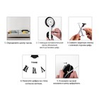 Часы настенные интерьерные большие, 3d «Лорье», плавный ход, наклейка, d=120 см, чёрные - Фото 4