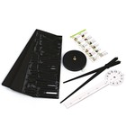 Часы настенные интерьерные большие, 3d «Лорье», плавный ход, наклейка, d=120 см, чёрные - Фото 5