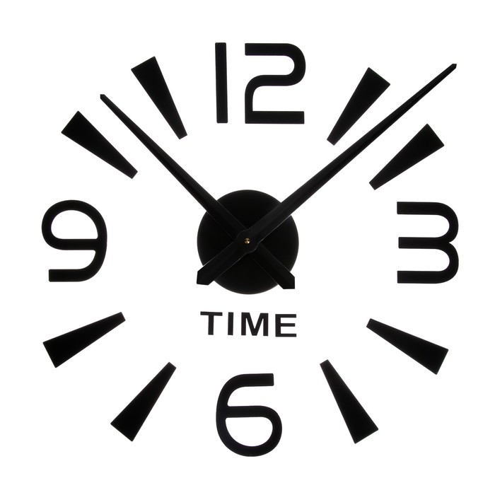 Часы-наклейка, серия: DIY, "Кавалье", плавный ход, d-120 см, 1 АА, черные - Фото 1