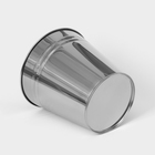 Вазон без ручек, 5 л, h=20.5 см, нержавеющая сталь, ГОСТ - Фото 3