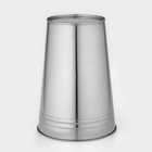 Вазон без ручек, 7 л, h=29 см, нержавеющая сталь, ГОСТ - Фото 4