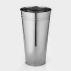 Вазон без ручек, 9 л, h=39 см, нержавеющая сталь, ГОСТ - Фото 1