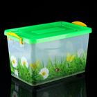 Контейнер для хранения с крышкой «Трава», 35 л, 50,5×31,5 ×28 см, цвет зелёный - Фото 1