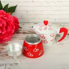 Кофеварка гейзерная «Сердца», на 3 чашки - Фото 3