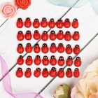 Наклейки «Божьи коровки», красные, набор 40 шт., размер 1 шт.: 1×1.2 см - Фото 2