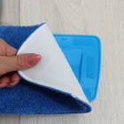 Швабра для мытья пола плоская Доляна, насадка из микрофибры 38×11 см, телескопическая стальная ручка 79-120 см, цвет голубой - Фото 6