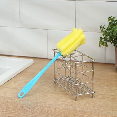 Ёршик для посуды Доляна «Тюльпан», 24×5 см, МИКС