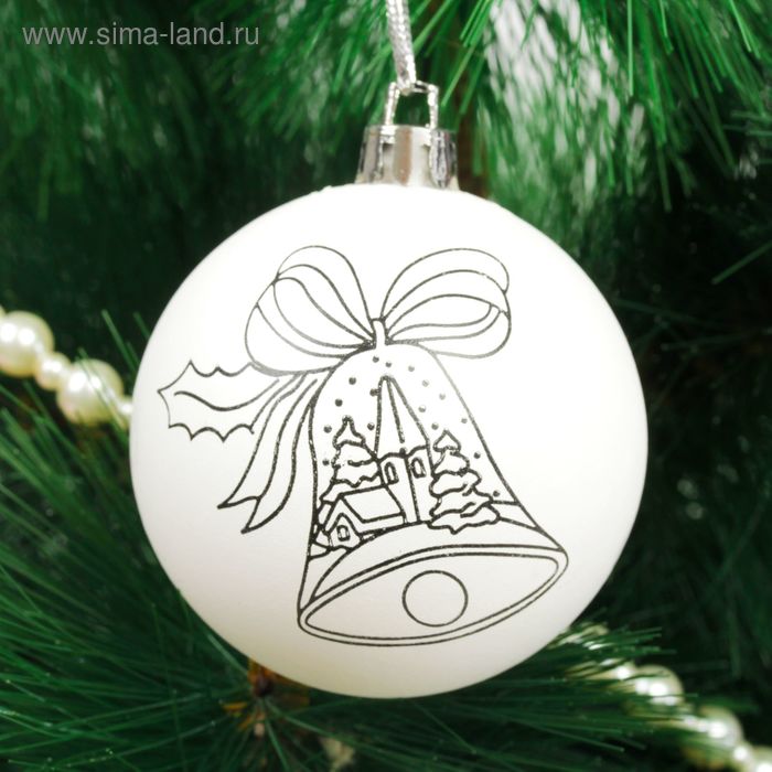 Ёлочный шар под роспись «Колокольчик», размер — 6 см - Фото 1