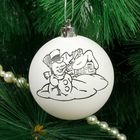 Новогоднее ёлочное украшение под роспись «Снеговик» размер шара 6 см - фото 3674811
