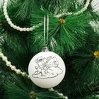 Новогоднее ёлочное украшение под роспись «Снеговик» размер шара 6 см - Фото 2
