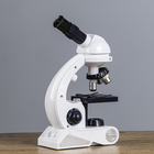 Микроскоп, кратность увеличения 450х, 200х, 80х, с подсветкой, белый - Фото 7