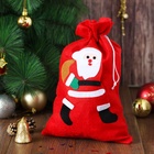 Мешок новогодний «Дед Мороз спешит на праздник» - Фото 2