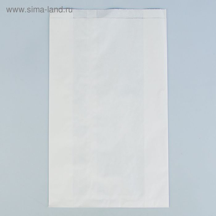 Пакет бумажный фасовочный, белый, V-образное дно 25 х 10 х 42 см - Фото 1