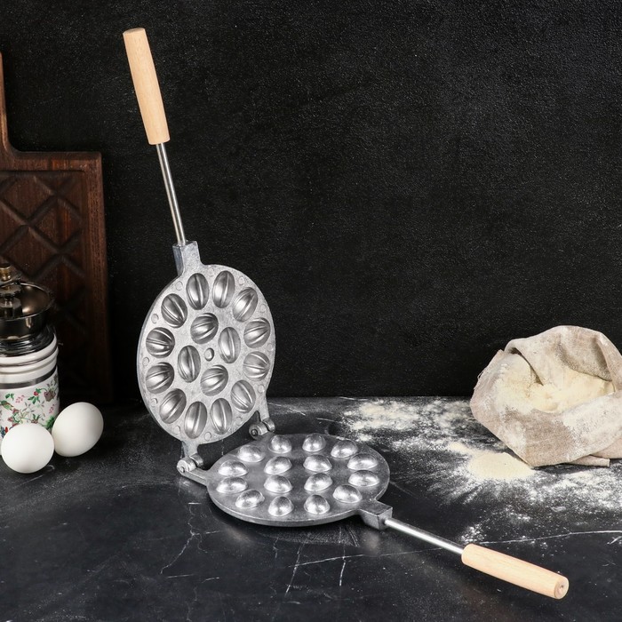 Форма для выпечки печенья «16 орешков», литой алюминий - Фото 1