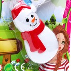 Новогодний набор косметики для девочек «Снеговик»: тени, помада, аппликатор - Фото 4