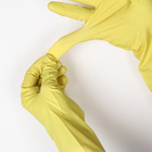 Перчатки резиновые с внутренним х/б напылением Komfi «Для деликатной уборки», размер M, 30 гр, цвет жёлтый - Фото 2