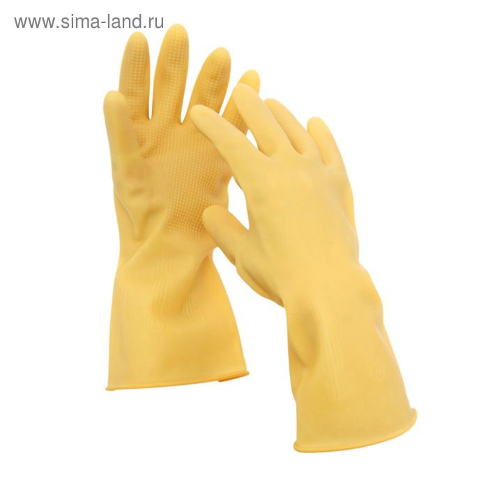 Перчатки хозяйственные резиновые Komfi «Сверхпрочные», размер М, 97 гр, цвет жёлтый - Фото 1