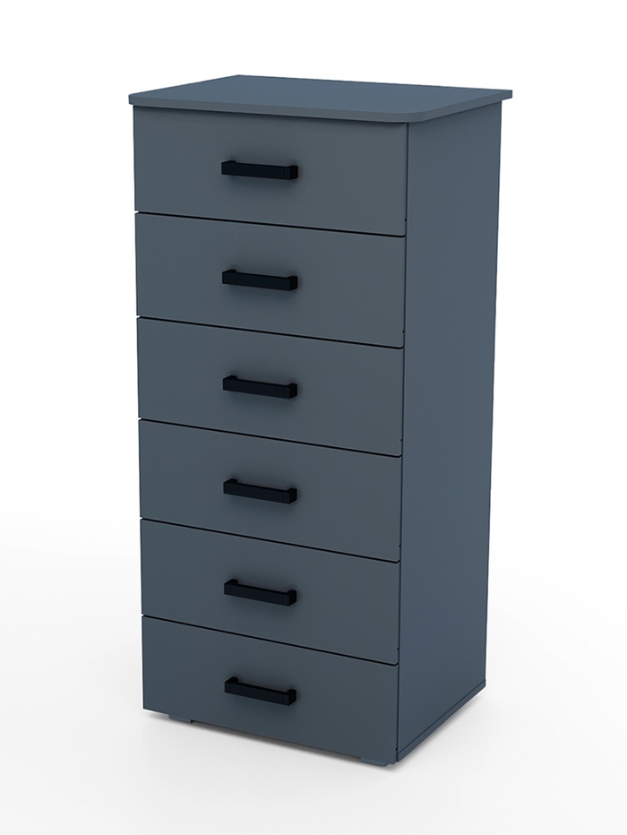 Комод напольный для хранения «Клик Мебель» №5, 600×450×1250 мм, цвет тёмно – серый - Фото 1