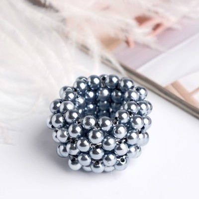 Декор для хвоста "Серые бусины" микс