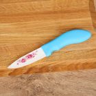 Нож кухонный керамический "Розы" лезвие 8 см, цвета МИКС - Фото 1