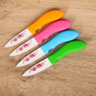 Нож кухонный керамический "Розы" лезвие 8 см, цвета МИКС - Фото 2