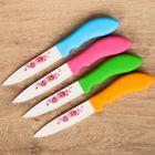 Нож кухонный керамический "Розы" лезвие 9,5 см, цвета МИКС - Фото 2