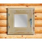 Окно в баню, деревянное, 30×30 см, хвоя, двойное стекло, «Добропаровъ» - Фото 2