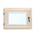 Окно в баню, деревянное, 40×30 см, хвоя, двойное стекло, «Добропаровъ» - Фото 5