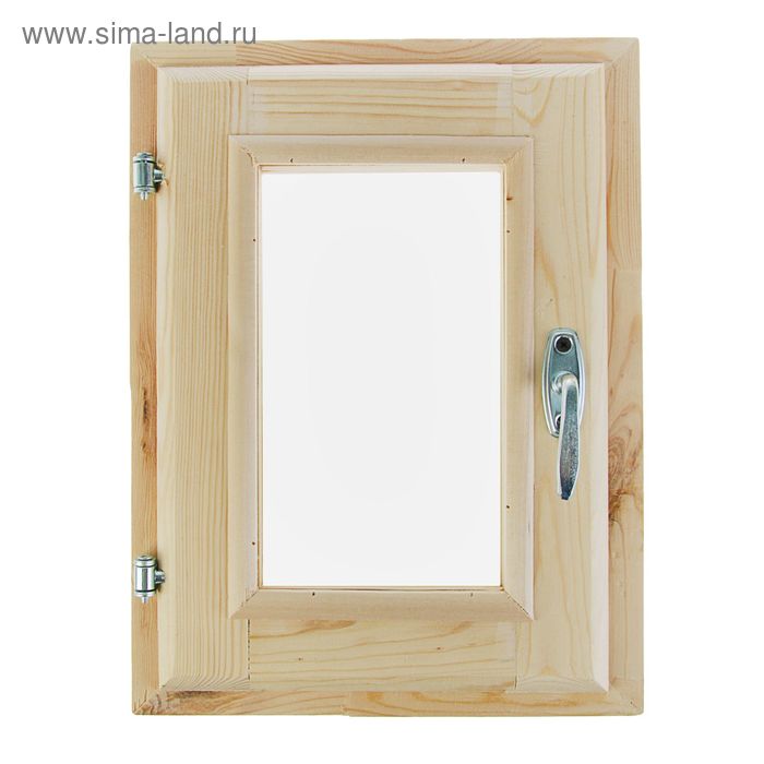 Окно деревянное, 40×30 см, двойное стекло, хвоя