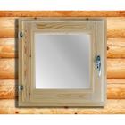 Деревянное окно для бани, 40×40 см, двойное стекло, «Добропаровъ» - Фото 3