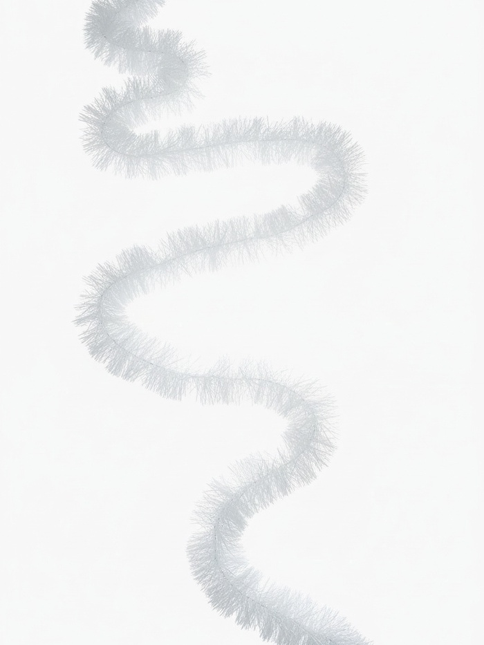 Мишура новогодняя «Снежок» d=7.5 см, L-200 см - Фото 1