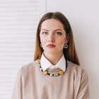 Серьги с эмалью «Прямоугольник» с кругом, цвет серо-чёрный в серебре - Фото 2