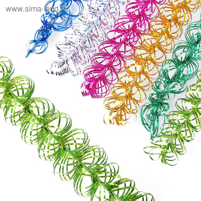 Мишура «Вьюга» d=3,5 см, длина 2 м, микс - Фото 1
