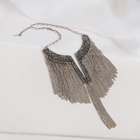 Колье «Египет», цепочки, цвет чернёное серебро, 40 см - Фото 3