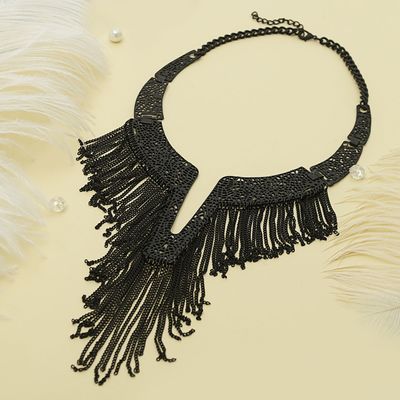 Колье «Египет», цепочки, цвет черный