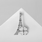Брошь «Париж весной», цвет белый в серебре - Фото 1
