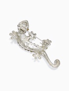 Брошь «Ящерица - хамелеон», цветная в серебре - Фото 4