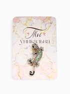 Брошь «Ящерица - хамелеон», цветная в серебре - Фото 5